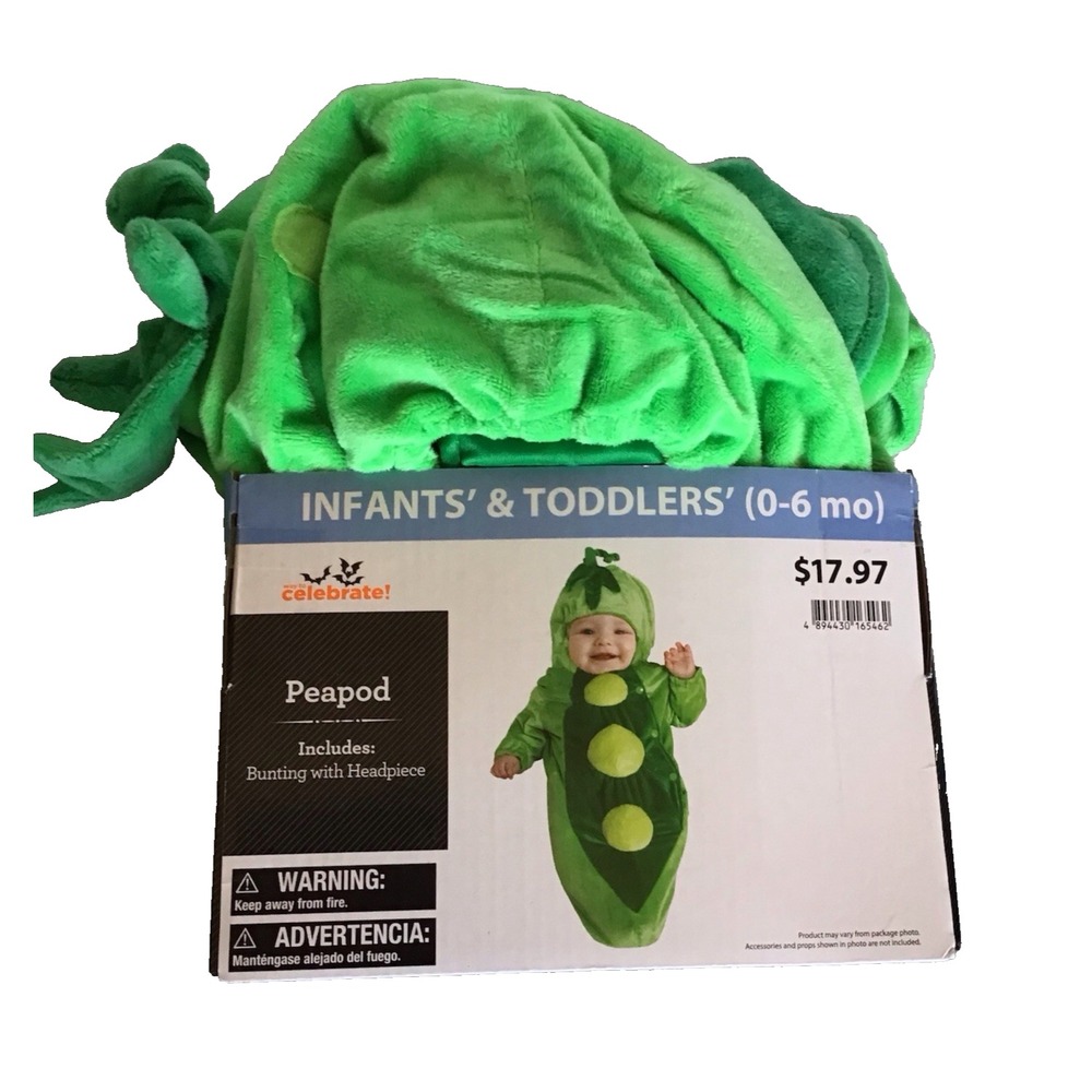 NWT PEAPOD Infant & Toddlers Size 0-6M Baby Costume Bunting & Headpiece